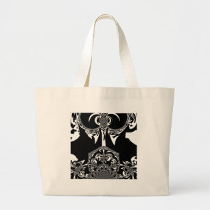 Tribal Flower Large Tote Bag