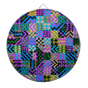 Tribal Folk Art - Blue Dartboard
