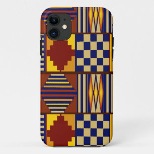Tribal Folk Art - Rust Navy Yellow Case-Mate iPhone Case