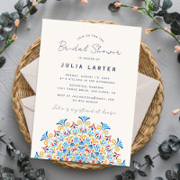 Tribal Folk Country Crest Mandala Bridal Shower