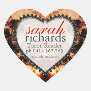 Tribal Forest Sunset Heart Stickers