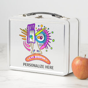 TRIBAL FROWNIE EMOJI MEEMOGIE METAL LUNCH BOX