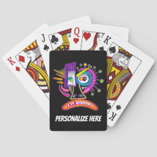 TRIBAL FROWNIE EMOJI MEEMOGIE PLAYING CARDS