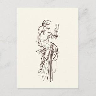 tribal fusion gypsy dancer postcard