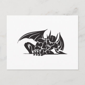 tribal gargoyle design postcard