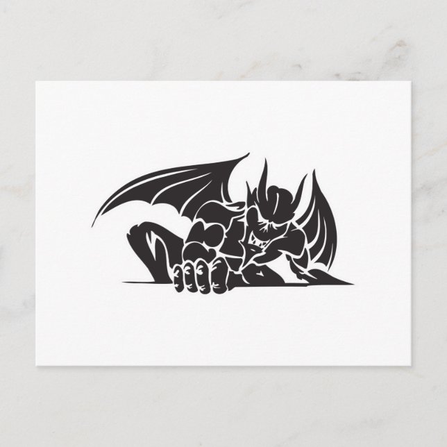 tribal gargoyle design postcard (Front)