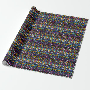 Tribal Geometric Aztec: Colourful Vintage Pattern Wrapping Paper