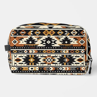 Tribal Geometric Earth-Tone  Dopp Kit