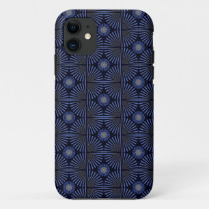 Tribal Geometric grey & blue Case-Mate iPhone Case