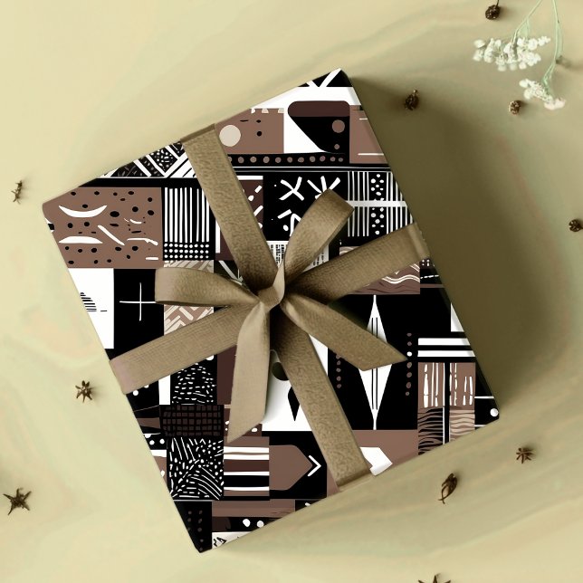 Tribal Geometric Mudcloth African American Gifts Wrapping Paper (Tribal Geometric Mudcloth African American Gifts Wrapping Paper)