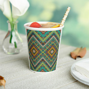 Tribal Geometric Pattern Boho Ethnic Aztec  Paper Cups