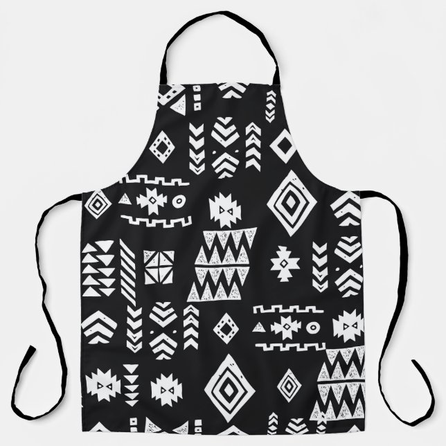 Tribal geometric: stylish seamless background. apron (Front)