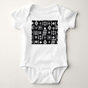 Tribal geometric: stylish seamless background. baby bodysuit