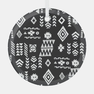 Tribal geometric: stylish seamless background. glass tree decoration