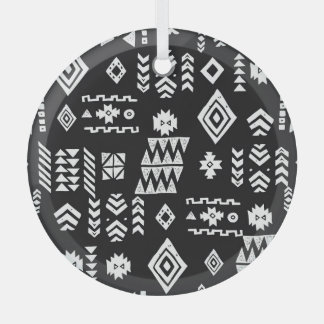 Tribal geometric: stylish seamless background. glass tree decoration