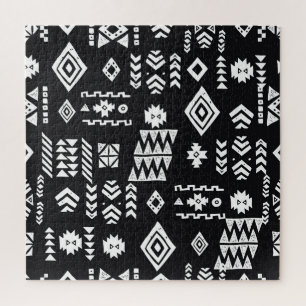 Tribal geometric: stylish seamless background. jigsaw puzzle