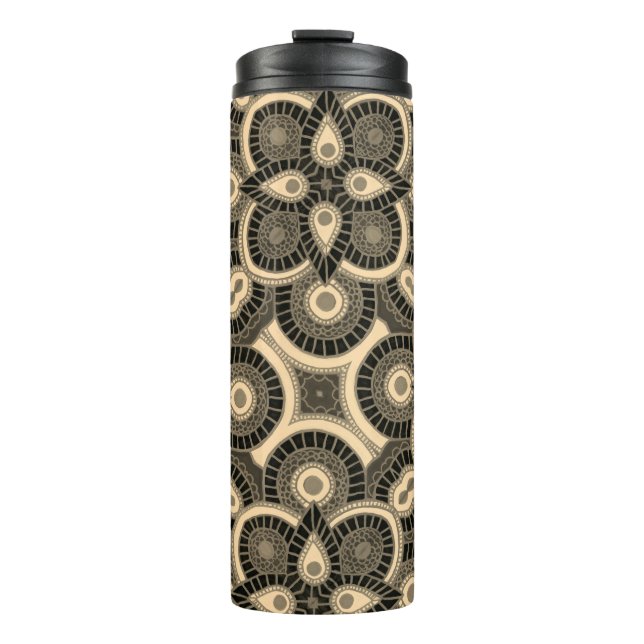 Tribal Geometric Thermal Tumbler (Front)