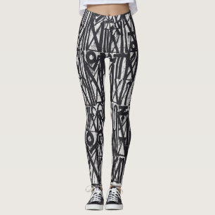 Tribal Graffiti All Over Print Leggings