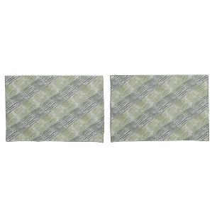 Tribal Green Stripes Abstract Pattern  Pillowcase