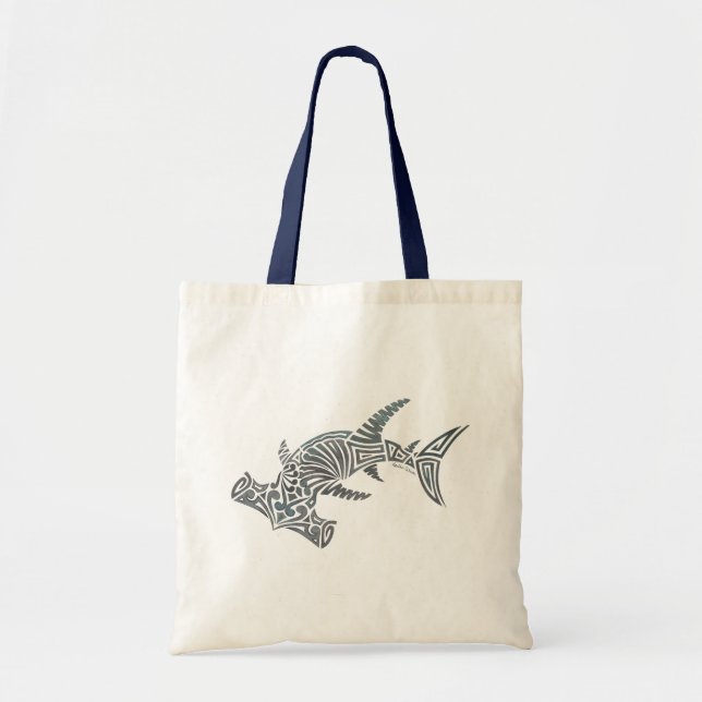 Tribal Hammerhead Tote Bag (Front)