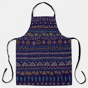 Tribal Hand-Drawn: Ethnic Seamless Pattern Apron
