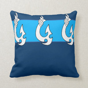 Tribal Hawaiian Fish Hook Cushion