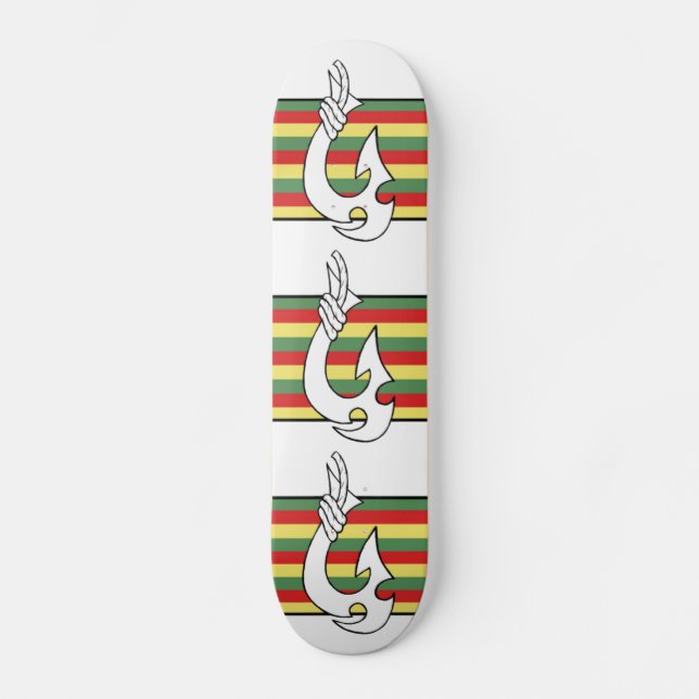 Tribal Hawaiian Fish Hook Skateboard (Front)