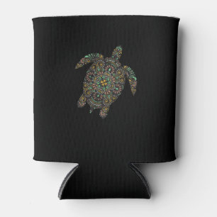 Tribal Hawaiian Sea Turtle Can Cooler
