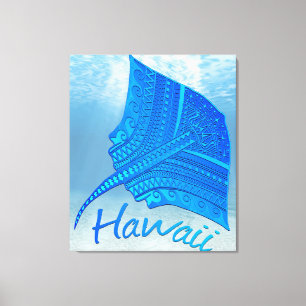 Tribal Hawaiian Stingray Canvas Print
