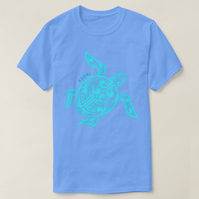 Tribal Hawaiian Turtle Kauai T-Shirt (Design Front)