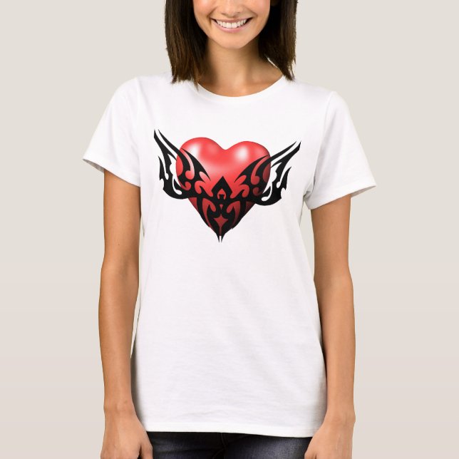 Tribal Heart Long Sleeve T-Shirt (Front)
