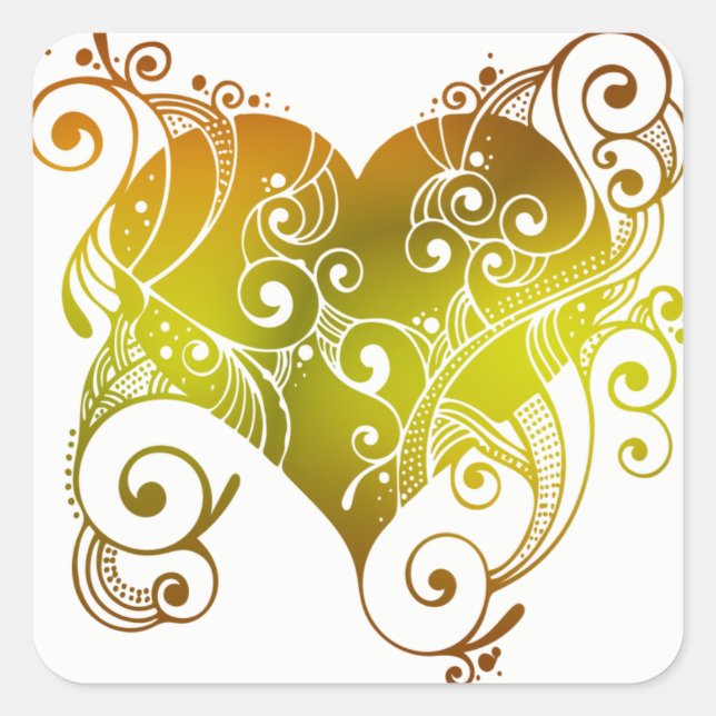 Tribal Heart Sticker (Front)