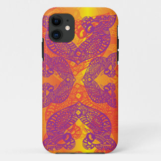 Tribal Henna Bird Tattoo iPhone 11 Case
