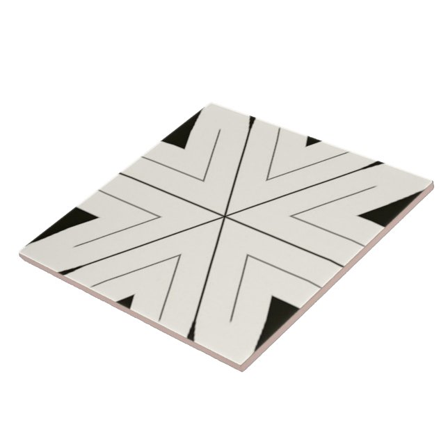 Tribal Home Black & White Tile (Side)