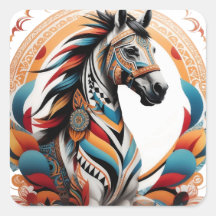 Tribal horse spirit logo