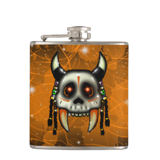 Tribal Hunter Vinyl Wrapped Flask