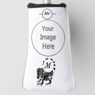 Tribal Iguana Monogram Golf Head Cover