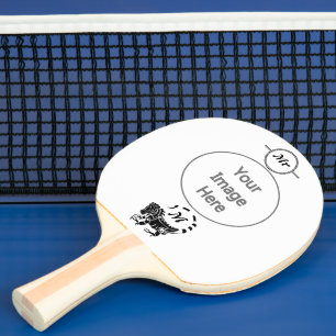 Tribal Iguana Monogram Ping Pong Paddle