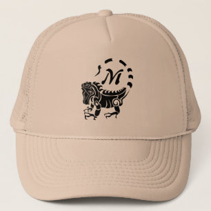 Tribal Iguana Monogram Trucker Hat