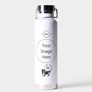 Tribal Iguana Monogram Water Bottle
