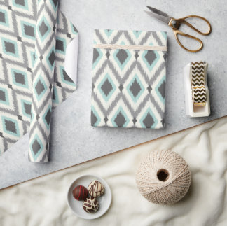 Tribal Ikat Chevron Wrapping Paper