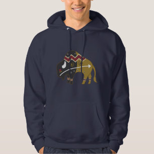 Tribal Indian Buffalo Hoodie