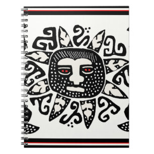 Tribal Indian Sun Spirit Spiral Notebook
