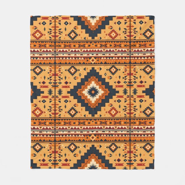 Tribal-inspired Fleece Blanket (Front)
