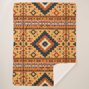 Tribal-inspired Sherpa Blanket
