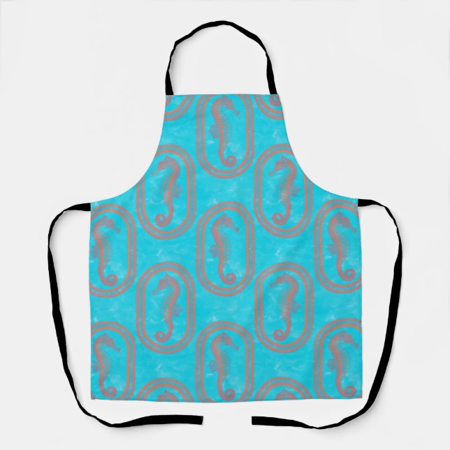 Tribal Island Seahorse Apron (Front)