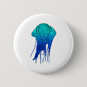 Tribal Jellyfish 6 Cm Round Badge