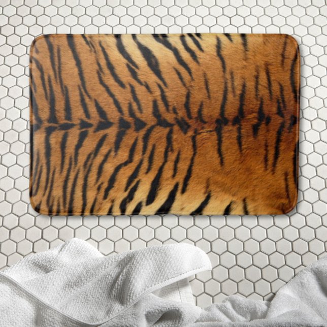 Tribal jungle animal fur Tiger Print Bath Mat (Tribal jungle animal fur Tiger Print Bath Mat)