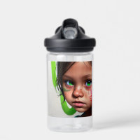 Tribal Kids | Little Futuristic Girl Green Eyes
