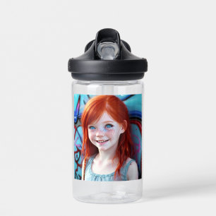 Tribal Kids   Pretty Little Redhead Girl  Water Bottle